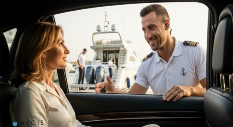 aegis-security-greeting-guest-at-superyacht