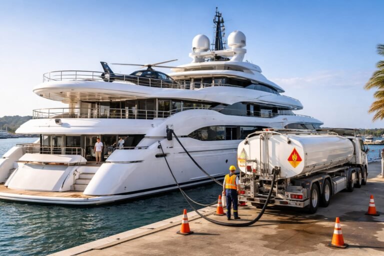 Refueling mega yacht aegis maritime