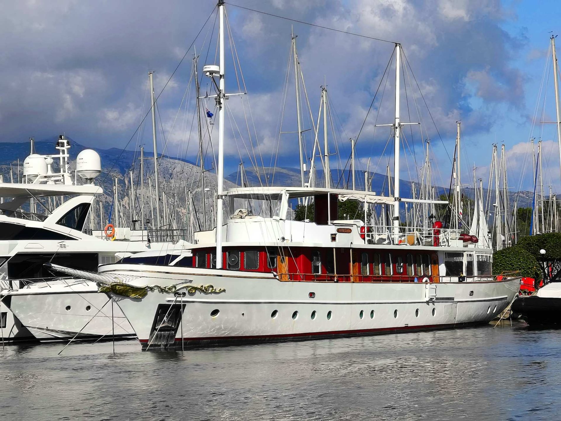 Yacht in Greek Marina